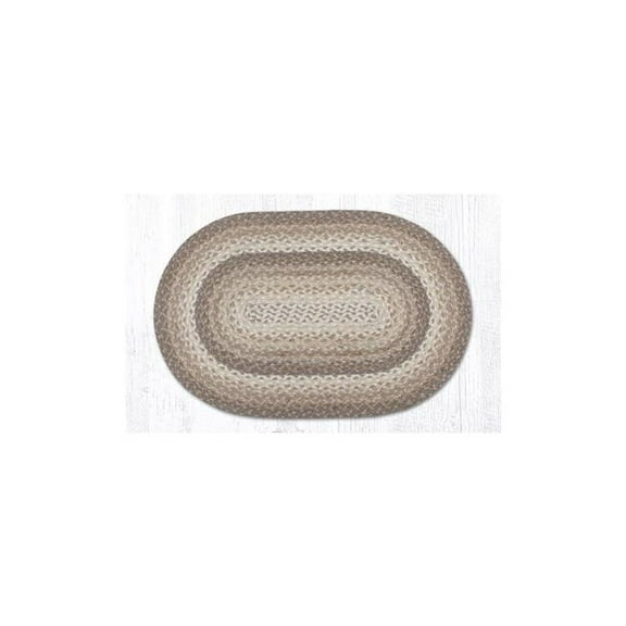 Earth Rug 13-776 2 x 6 ft. C-776 Natural Oval Braided Rug