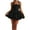Black, variant on LKJYER Women Sleeveless Halter Dress Casual Tie up Backless Corset Bubble Beach Party Dress