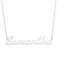 thumbnail image 3 of Sterling Silver 'Samantha' Name Pendant on 16-inch Trace Chain - White, 3 of 4