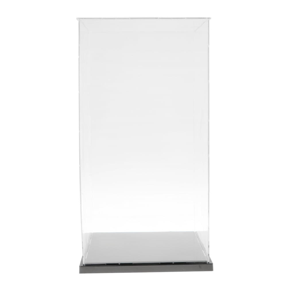 21x21x41cm Acrylic Model Display Case with Plastic Base Clear Show Box 