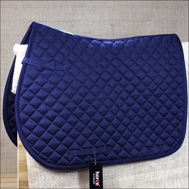 HORZE PRICE-Z ALL PURPOSE HORSE POLYSTER COTTON SADDLE PAD FULL SIZE DARK BLUE by HORZE