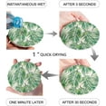 thumbnail image 2 of POGLIP Tropical Leaves Set of 8 Round Coaster for Drinks, Absorbent Ceramic Stone Coasters Cup Mat with Cork Base for Home Kitchen Room Coffee Table Bar Decor, 2 of 5