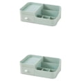 thumbnail image 1 of Bewildely Caja de almacenamiento de cosméticos, tipo cajonera, organizador de maquillaje de escritorio, contenedor de papelería de joyería Verde 2piezas, 1 of 6