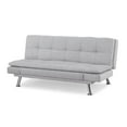 thumbnail image 3 of Serta Cannes Modern Futon with Adjustable Arms, Light Gray Upholstery, 3 of 8