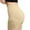 Beige, variant on Joau Womens Lace Ribbed Seamless Shaping Boyshorts Mid Waist Butt Lifting Panties Tummy Control Underwear Slimming Shapewear Girdle Panty