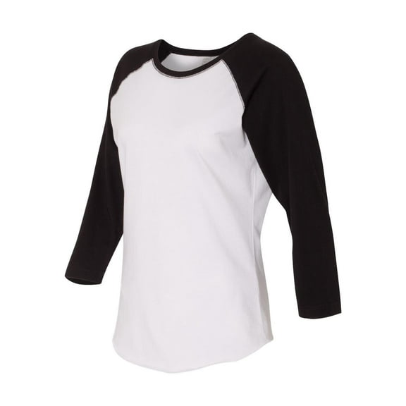 LAT Women�'s Baseball Fine Jersey Three-Quarter Sleeve Tee