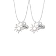 thumbnail image 2 of Delight Jewelry Silvertone Open Design Sun Mother & Daughter Heart Necklaces (Set of 2), 19"+2", 2 of 4