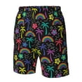 thumbnail image 4 of Fuzoiu Colorful Palms Print Men's Beach Shorts,Men's Swim Trunks,Quick Dry Board Shorts with Pockets,Men's Bathing Suits for Surfing, Running, and Casual Wear-Medium, 4 of 6