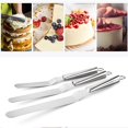 thumbnail image 3 of Cateissary Espátula para tartas de acero inoxidable, cuchillo para mantequilla, raspador para crema, utensilios para decoración de tartas Barra de herramientas Cateissary HA024646-00, 3 of 5