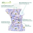 thumbnail image 2 of Wegreeco Washable Reusable Baby Cloth Pocket Diapers 6 Pack + 6 Bamboo Inserts (with 1 Wet Bag, Leaves, Animals), 2 of 6