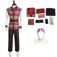 thumbnail image 3 of Buggy One cos Piece Cosplay Live Action Fantasia Disfraz Adulto Hombre Pirata Sombrero Abrigo Pantalones Trajes de Fantasía Traje de Halloween, 3 of 5