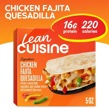 Lean Cuisine Chicken Fajita Quesadilla Microwave Meals for Lunch or Dinner,  5 oz (Frozen)