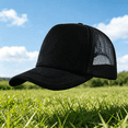 thumbnail image 2 of TELOLY 2026 New Baseball Cap Men and Women Outdoor Breathable Maga Hat Four Seasons Solid Color Fashionable and Versatile Womens Hats,For Daily Wear,Sports,Travel,Street,Black, 2 of 2