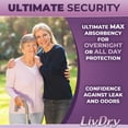 thumbnail image 3 of LivDry Womens Adult Incontinence Underwear, Purple Flowers, Super Comfort Absorbency (2XL, 40-Pack), 3 of 9