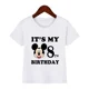 thumbnail image 3 of Ropa infantil con estampado de Mickey Mouse de Disney, es mi cumpleaños de 1, 2, 3, 4, 5, 6, 7, 8 y 9 años, camisetas para niños y niñas, lindas camisetas para bebés y niños, 3 of 5