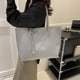 thumbnail image 2 of Bolso de mano para mujer, Bolso de hombro de cuero PU, Bolso de mano elegante, Bolso grandes (gris), 2 of 8