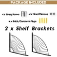thumbnail image 5 of Soportes para Estante BRI Dorados 6 Pulgadas Metal Resistente, 5 of 5