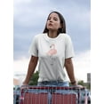 thumbnail image 2 of Lovely Elegant Pink Flamingo T-Shirt Women -Image by Shutterstock, Female Medium, 2 of 4