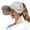 Grey, variant on Bibifish Womens Beige Visor Cap Extendable Brim & Ponytail Hole Lightweight Fabric Breathable Outdoor Sports Sun Protection Visor