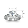 thumbnail image 3 of SuperJeweler 2 1/2 Carat Round Shape Moissanite Engagement Ring In 14 Karat White Gold For Women, 3 of 6