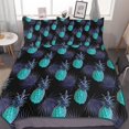 thumbnail image 1 of HAHDAXIA Pineapple Pattern Fruit Bedding Solid Comforter Set for All Seasons,3 Pieces(1 Comforter+2 Pillowcases),Soft Microfiber Bedding Set Queen(90"x90"), 1 of 7