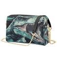 thumbnail image 2 of Women's Leather Shoulder Bag Crossbody Purse with Zipper Pockets Waterproof PU Handbag Tyrannosaurus Rex, 2 of 7
