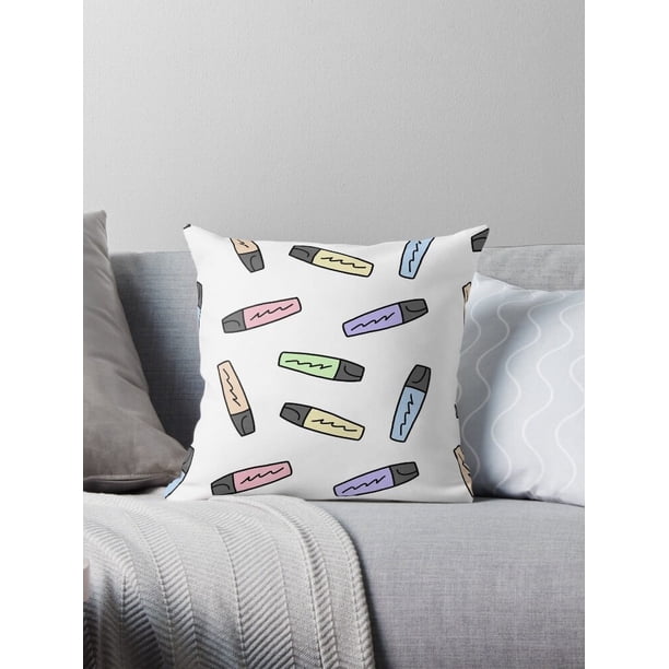 AIVO Pastel Highlighters Estética Papelería Fundas de almohada Funda de cojín Funda de sofá de dos lados