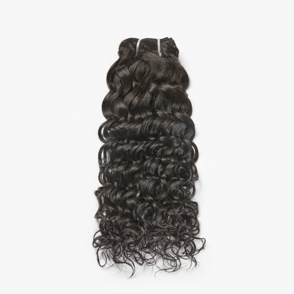 WEQUEEN Water Wave Hair Bundles 12 Inch Budget Friendly 10A Grade Brazilian 100% Human Hair Quick Weave Sew in/Glue in