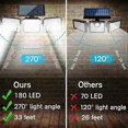 thumbnail image 2 of Outdoor Solar Lamp Motion Sensor, 3 Heads 180 LED Outdoor Solar Light IP65 Waterproof Outdoor Solar Lighting, 2 of 5