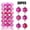 Hot Pink-HT-clearacne, variant on MORESEC Christmas Tree Ornaments 36 Pack 3cm Glitter Shatterproof Plastic Baubles Hanging Decor for Christmas Tree Party Home Decor Indoor Display Festive Celebration
