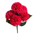 thumbnail image 3 of Ramo de flores artificiales de 5 cabezas Ceremonia de banquete de boda Decoración floral Tela de seda Flor falsa con hojas, Rosa Eigraketly HA6561-05B, 3 of 6