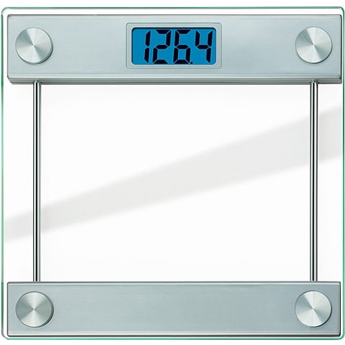 Ultra Slim Toughened Black Glass Electronic Bathroom Weighing Scales with LCD Digital Display and 15 Year Warranty 
