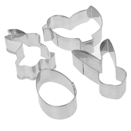 

4pcs Stainless Steel Cookie 3D Bunny Rabbit Mould Biscuit Mold Cutters Cake Pendant Kitchen Baking T