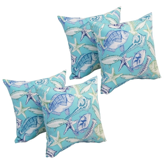 17-inch Square Polyester Outdoor Throw Pillows (Set of 4) 9910-S4-OD-114
