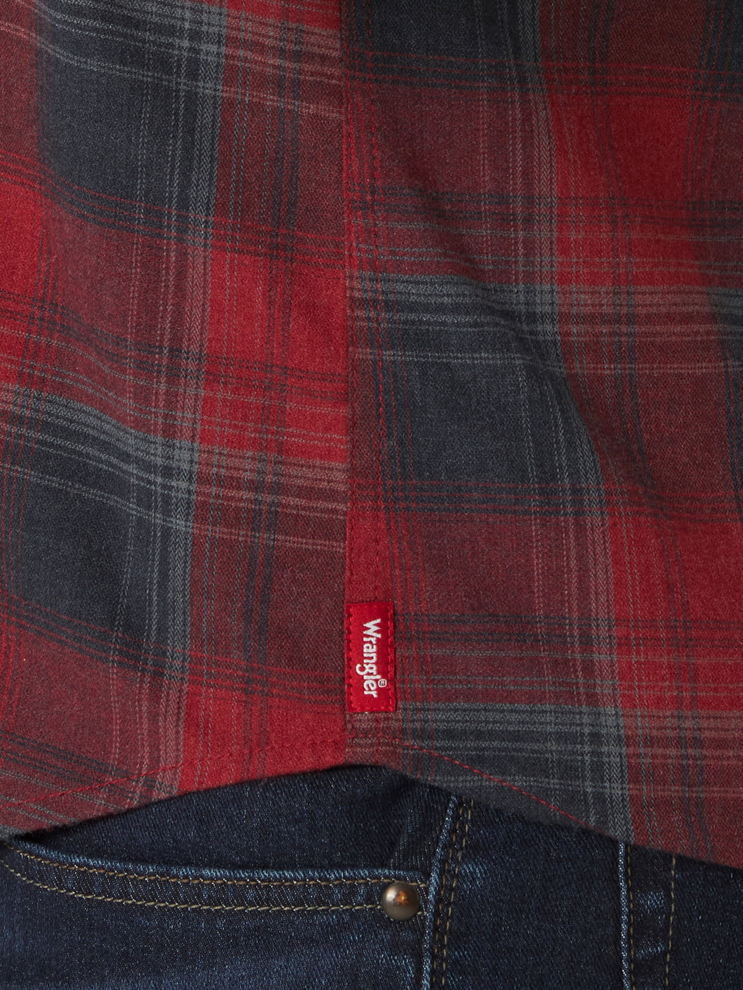Wrangler Men's Premium Slim Fit Plaid Shirt