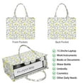 thumbnail image 2 of Large Capacity Tote Bag,Yellow Lemon Fruit Slices White Pattern Handbag Fashion Luxury Tote Bag,15.7"x13"x 5.1" Inches,Laptop Compatible, 2 of 6