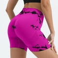 thumbnail image 2 of Outfmvch Women's Gym Shorts Seamless Scrunch Butt Lifting Workout Shorts Tummy Control Ruched Booty Yoga Short Hot Pink M, 2 of 4