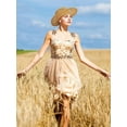 thumbnail image 6 of Dalrosia Men Women's Summer Cowboy Cowgirl Straw Hat Hollow Out Style Roll Up Brim Cowboy Sun Hat, 6 of 6