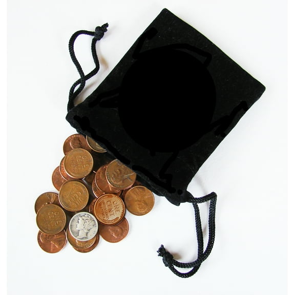 Bag of Fifty Various Coins with winged mecury dime