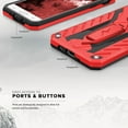 thumbnail image 5 of Zizo STATIC Series compatible with Samsung Galaxy Amp Prime 3 Case Military Grade Drop Tested with Built In Kickstand RED BLACK, 5 of 6