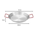 thumbnail image 1 of beisidaer Poêle en Acier Inoxydable Bol à Paella Assiette de Service Pot Wok Plateau à Collations - 22cm, 1 of 5
