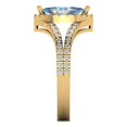 thumbnail image 3 of 1.2ct marquise cut blue moissanite 18k yellow gold halo Bridal Wedding Engagement Promise Anniversary Ring for Women size 3.75, 3 of 7