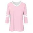 thumbnail image 4 of Tops for Women Trendy Girl Tee Shirts Women Athletic Long Sleeve Tops Ladies Long Sleeve Print Top Dress Blouse Active Ware U Neck Shirt plus Womens Tees Boy Work Womens Tech Tee Pink S, 4 of 4