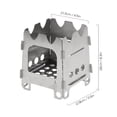 thumbnail image 3 of Camping Stove Portable Wood Burning Stove Foldable Stainless Steel for Backpacking Hiking Fishing Picnic Outdoor Cooking Gear with Carry Bag, 3 of 9