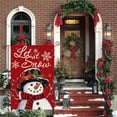thumbnail image 2 of SM-XLHN Let It Snow Snowman Snowflake Christmas Garden Flag 12x18 Inch Double Sided, Blue Winter Farmhouse Yard Outdoor Decorative Flag, 2 of 6