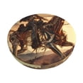 thumbnail image 1 of Disketp Western Skeleton Cowboy Horse Funda Redonda para Taburete, Funda de Cojín para Silla de Bar Suave y Elástica-13 inch, 1 of 1