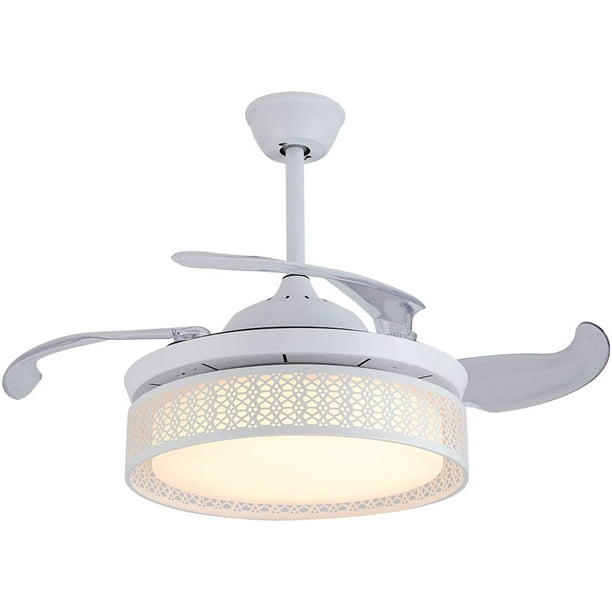 Tfcfl 42 Ceiling Fan With Light Modern Invisible Fandelier Retractable Blades Remote Control 3 Colors Sds Bird Nest Pattern Com Invisible Fandelier Retractable Blades, Nest Ceiling Fan