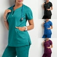 thumbnail image 1 of Ropa de lavado de manos de manga corta para sala de operaciones, camiseta corta para mujer, ropa de trabajo, ropa de aislamiento para enfermeras y cirujanos, ropa de trabajo, 1 of 5
