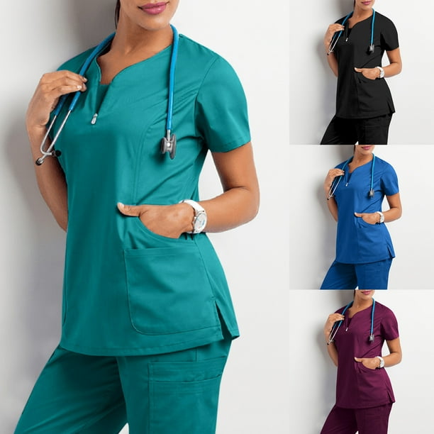 Ropa de lavado de manos de manga corta para sala de operaciones, camiseta corta para mujer, ropa de trabajo, ropa de aislamiento para enfermeras y cirujanos, ropa de trabajo
