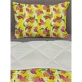 thumbnail image 3 of Hibiscus Comforter & Sham Bedding Set, Exotic Blooms in Vibrant Tones Hawaiian Flowers Aloha Tropical Plants Botanical, 3 pcs Duvet Set Microfiber Filling Quilt, 5 Sizes, Multicolour, by Ambesonne, 3 of 4
